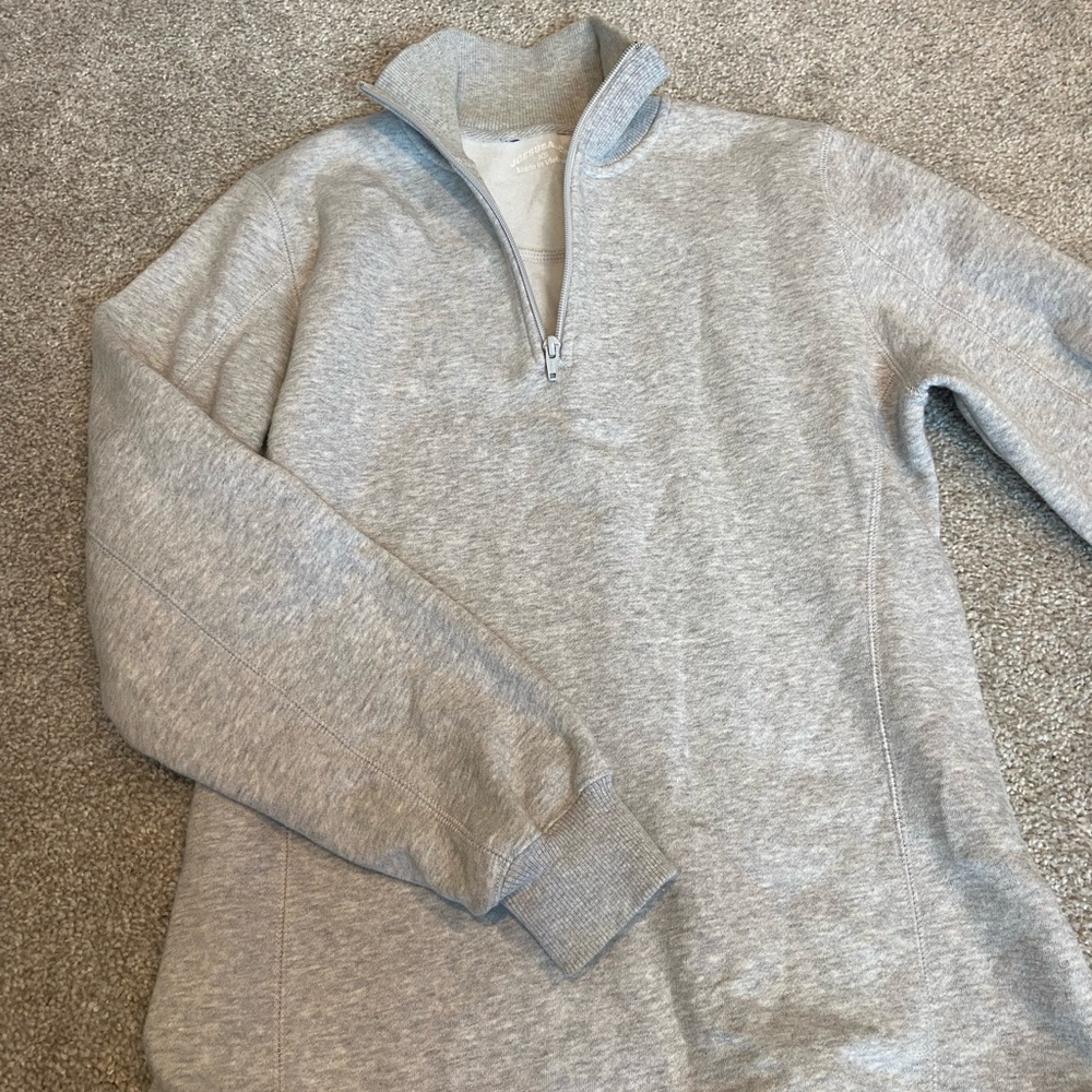 Quarter zip fleece sweatshirt